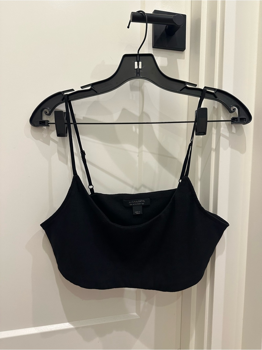 AllSaints Black Bralette - NWOT Size US 10 - ribbed knit